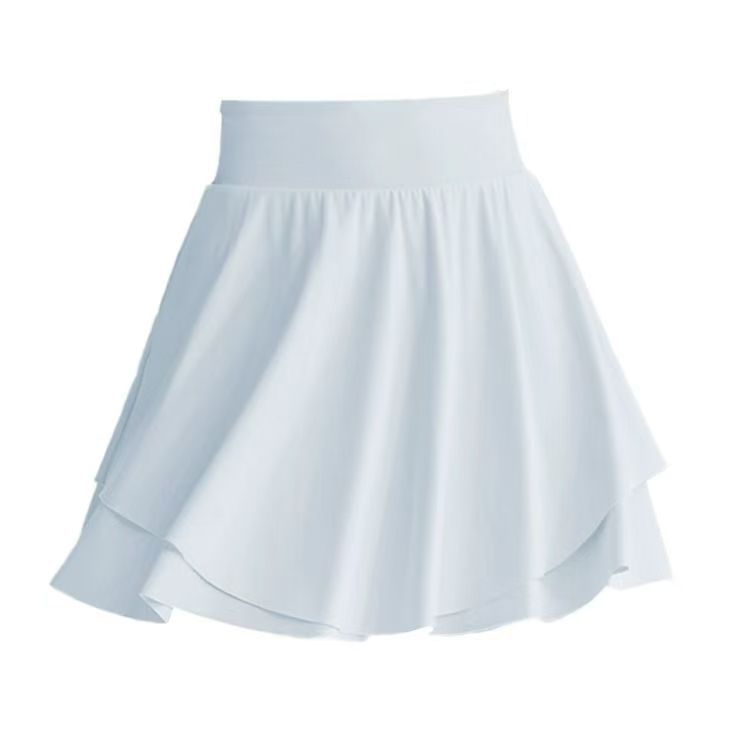 Falsa falda deportiva de dos piezas de mujer de verano doble cubierta de cadera anti-fuerte de bádminton tenis falda de cinturón image 2