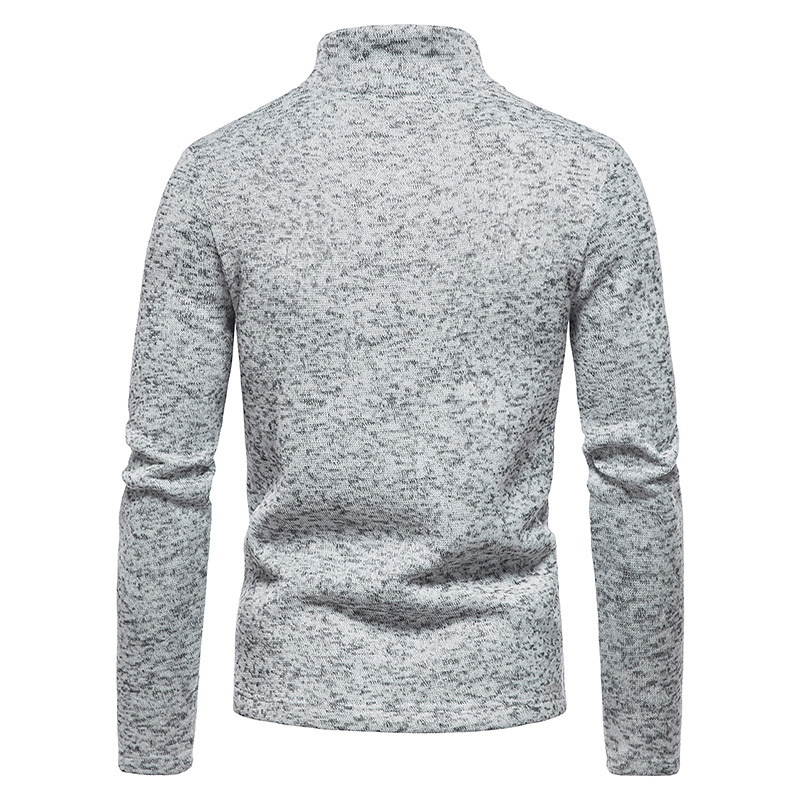 Herren Strickpullover Mit Reißverschluss Und Stehkragen_voghion.com