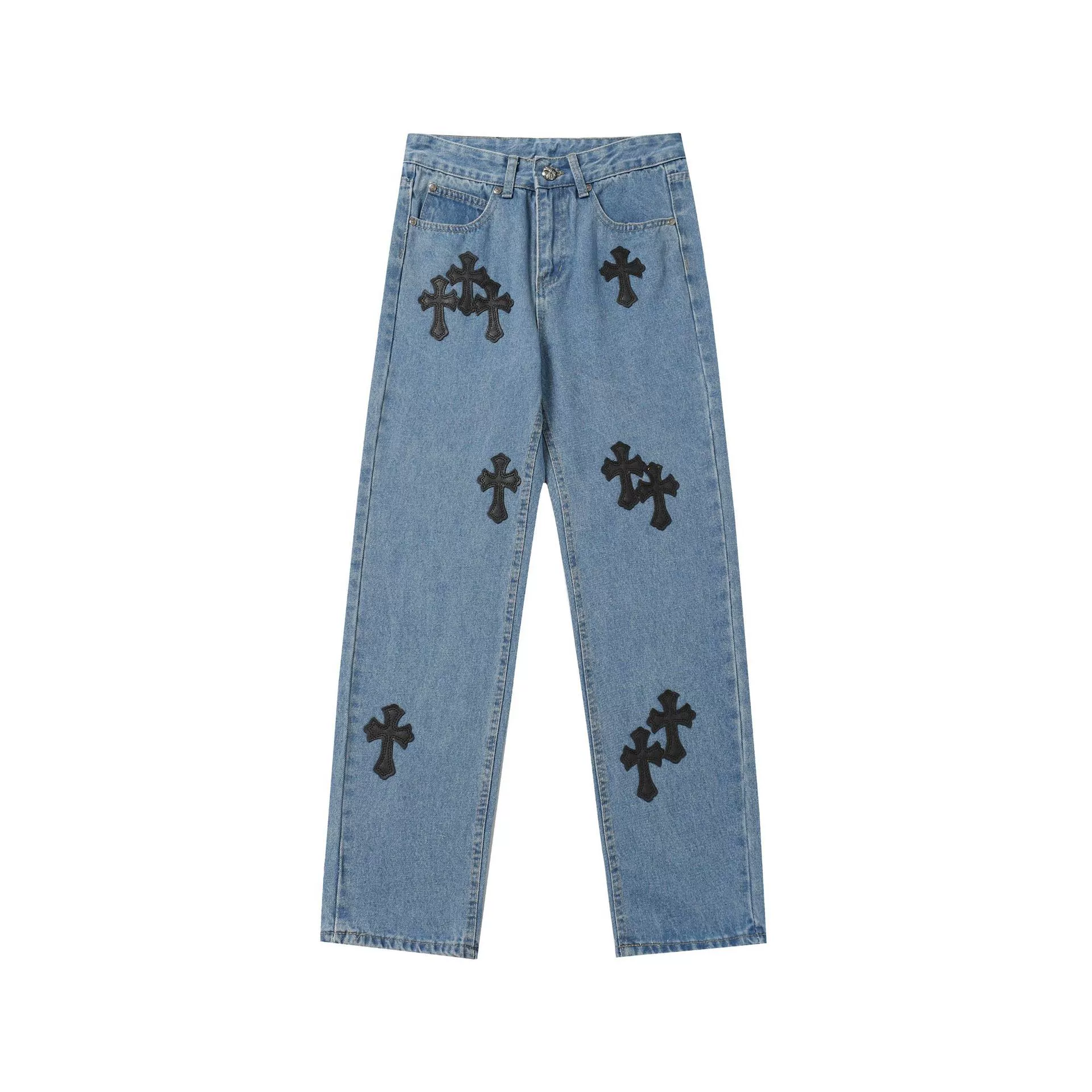 Джинсы из денима для любимой, с вышивкой, oversize, оптовая продажа