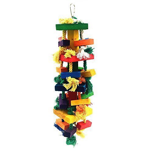 Parrot toys, bird cages, bird supplies, large colorful bird toys, cotton rope and wooden blocks to chew on, parrot chewing toys