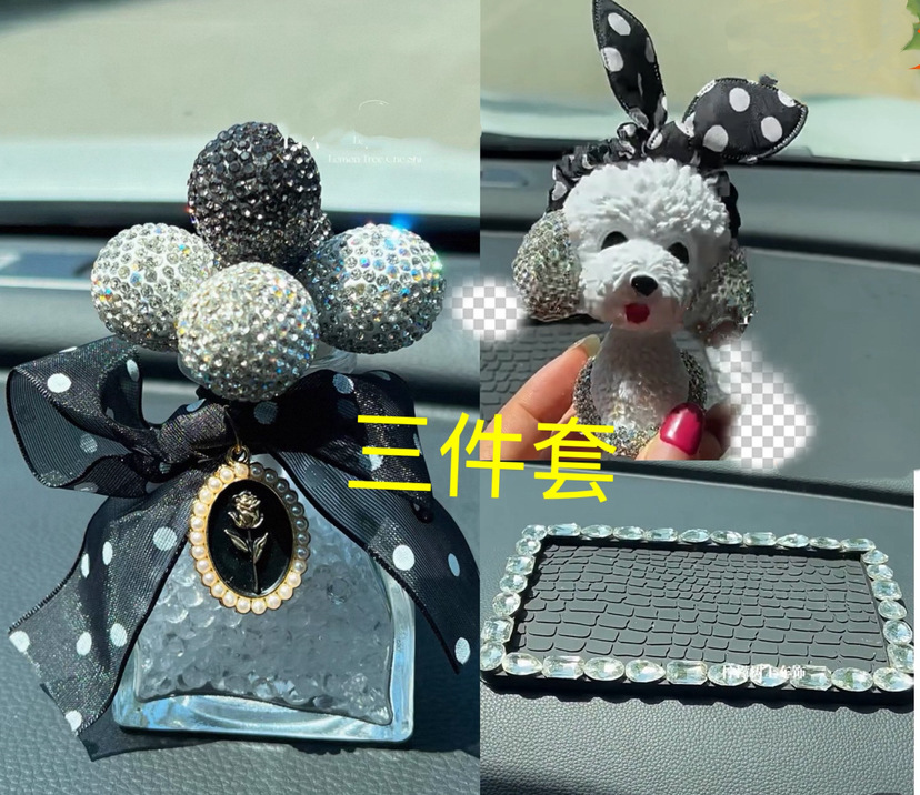 Decoración de coche interior de coche creativo tablero de instrumentos de coche decoración de coche diamante otra resina simple