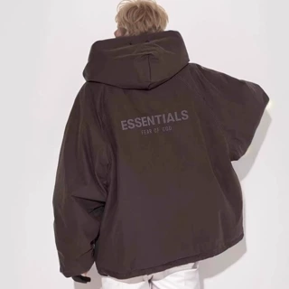 复线ESSENTIALS秋冬情侣棉服外套高街拉链加厚夹克连帽情侣款