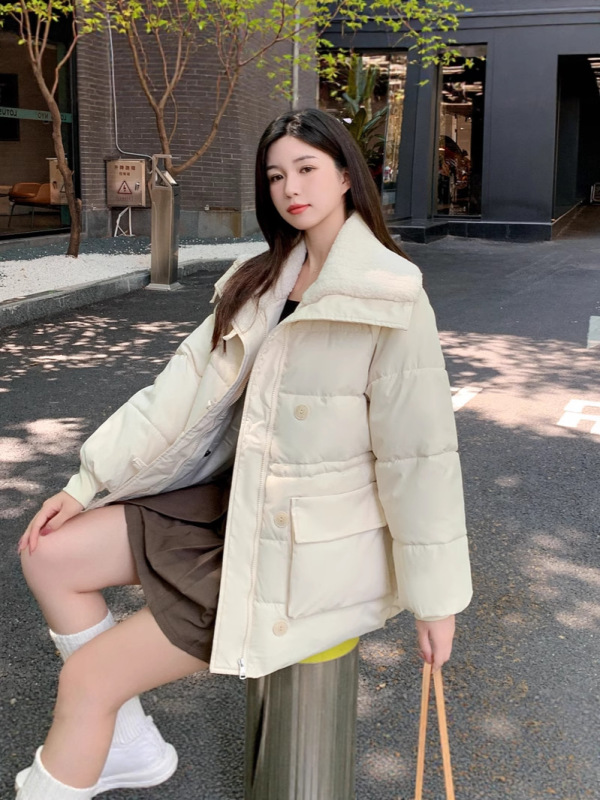 羽绒棉服女2025秋冬新款韩版宽松棉袄小个子面包服棉衣外穿潮|undefined
