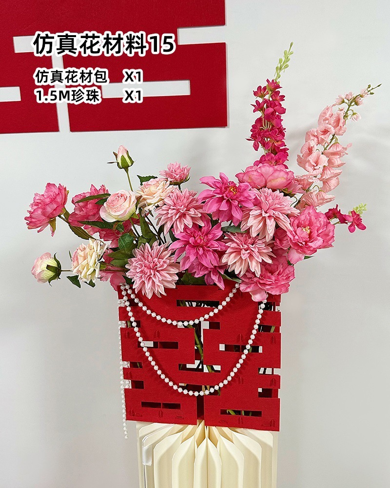 Decoración de la boda Decoración de la boda Decoración de la sala de estar Flor Flor Flor Mesa de la sala de bodas Mesita de la cama de la boda Decoración de flores falsas