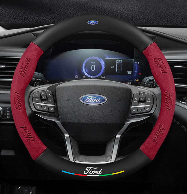 Carbon fiber steering wheel cover for new Mondeo, EVOS, Taurus, Ford Focus, and Explorer