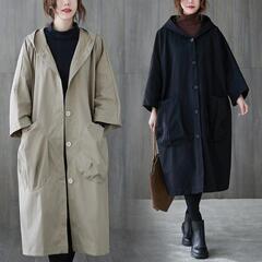 风衣女中长款200斤大码女装工装女秋季外套女秋款外穿长袖上衣女