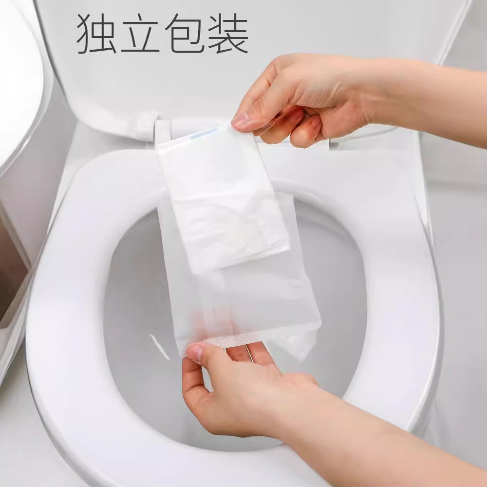 Exportación de gabinete de papel de inodoro desechable viaje de embalaje independiente cojín de inodoro hotel cubierta de inodoro comercial