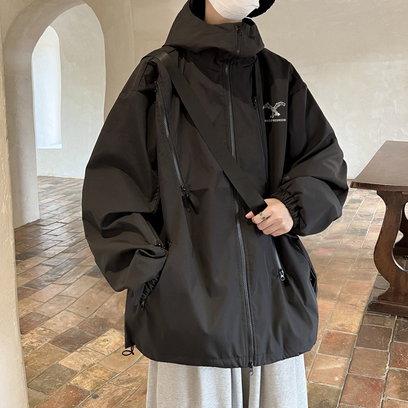 冲锋衣！外套连帽防水冲风锋衣男夹克CFY361-P75 棉衣款控128-P95