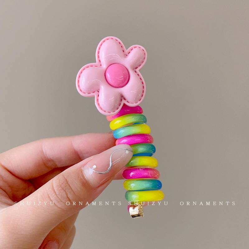 Línea telefónica con lazo, anillo para el cabello, tocado, nueva trenza de burbujas, cuerda para el cabello trenzada, alta elasticidad, sin dañar el cabello, cuerda para atar, banda de goma femenina