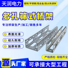多孔桥架照明散热镀锌铝镁喷塑托盘式强弱电钢架布线走线槽欧式