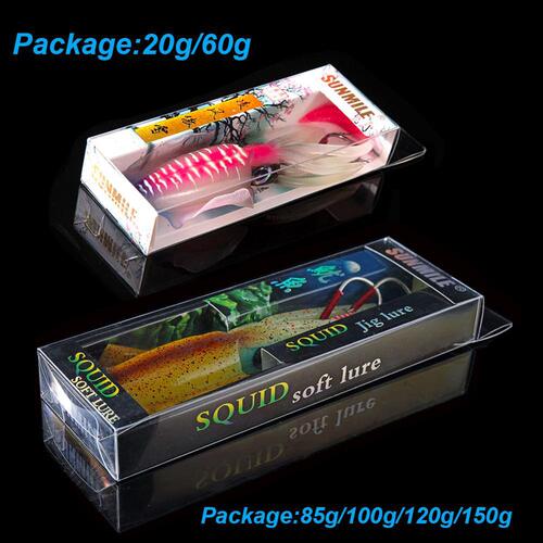 Cross-border hot selling UV/luminous bionic squid 85g 100g 12g 150g sea fishing lure deep sea boat fishing bait