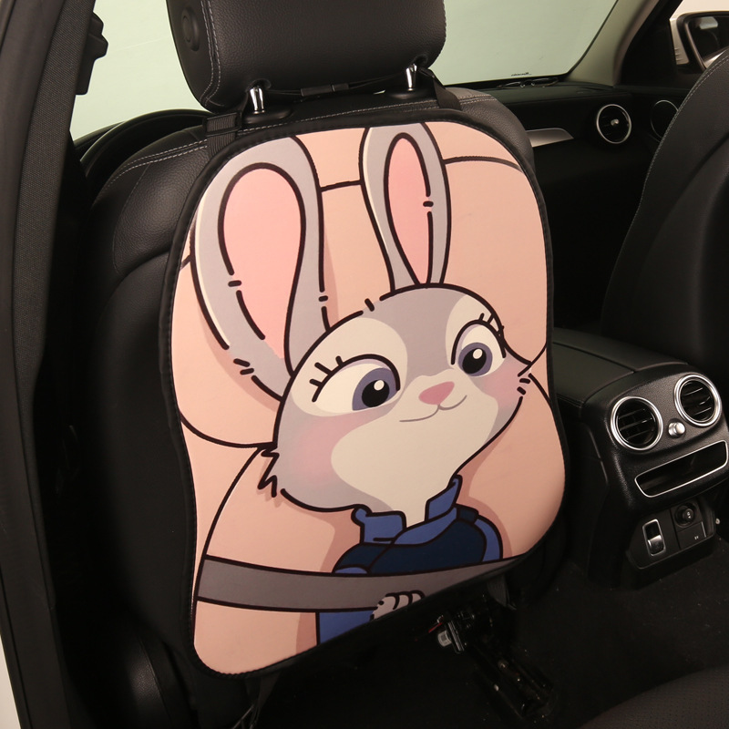 Women's cute cartoon car seat back anti-kick cushion car seat back anti-fouling cushion long short optional