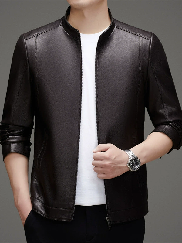 Warm winter jacket, genuine leather, 2025 years