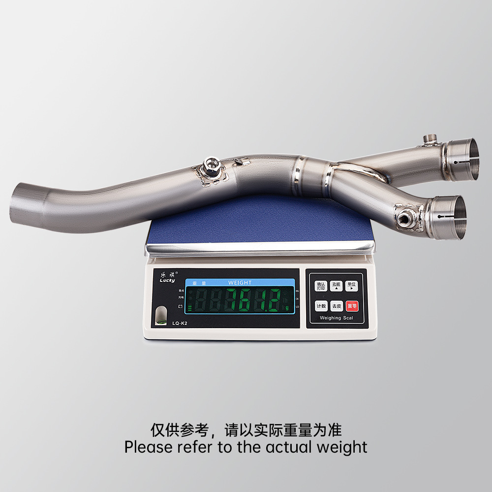 Motorcycle exhaust pipe modification is suitable for non-destructive installation of the middle section of YZF-R1 titanium alloy 2015-2024