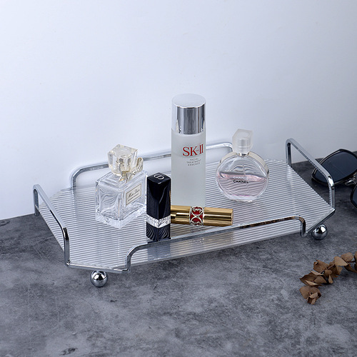 Light luxury style bathroom toilet storage rack bathroom sink tabletop tray acrylic cosmetics storage rack