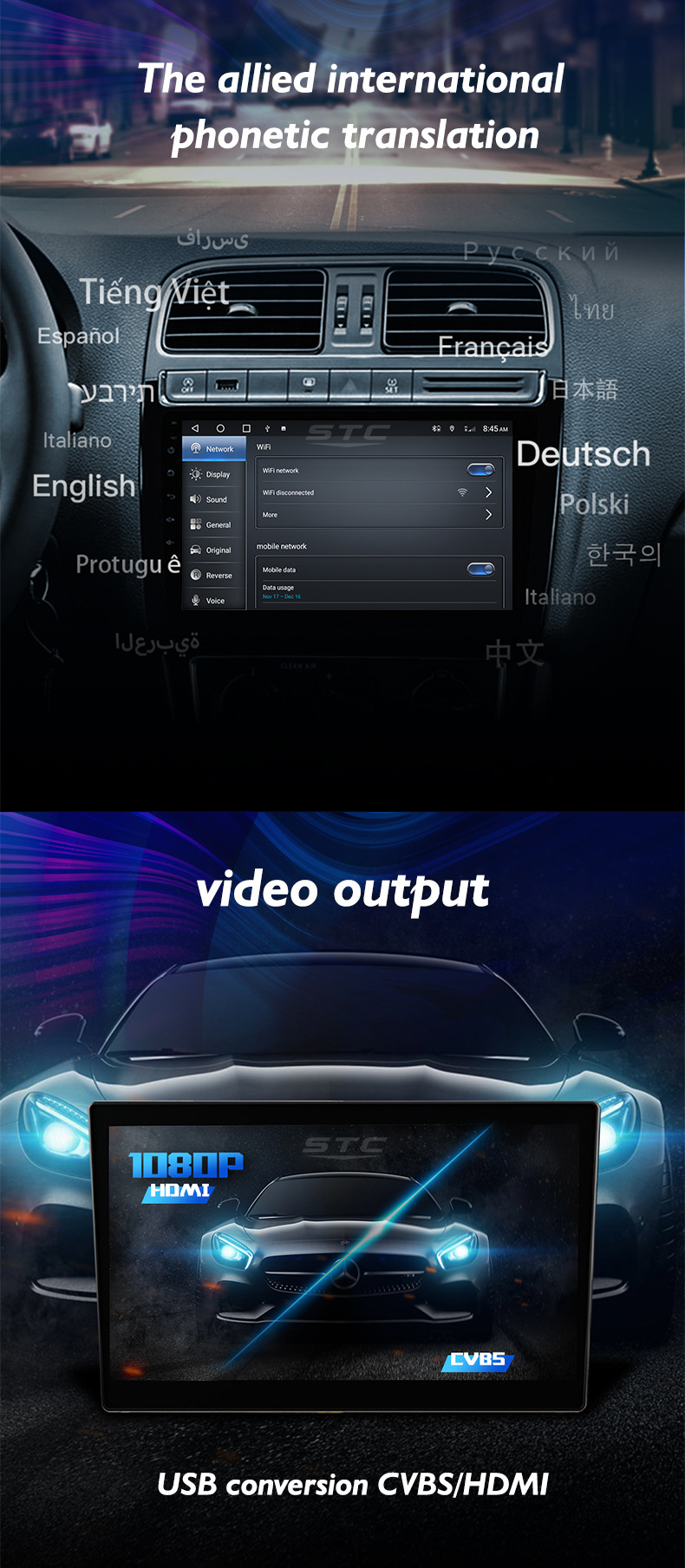 9/ 10inch Car Android Gps Navigation Radio Car Player with Carplay Smart Car Radio Dvd