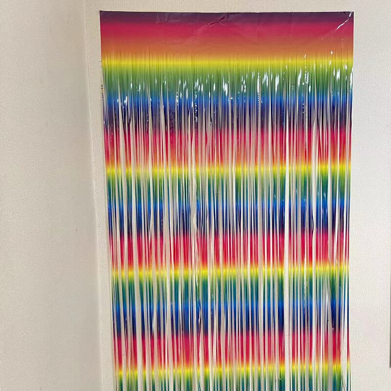 Direct supply bright light rain silk curtain 1*2 meters birthday party rain silk curtain wedding party decoration rain silk ribbon Direct supply bright light rain silk curtain 1*2 meters birthday party rain silk curtain wedding party decoration rain silk ribbon