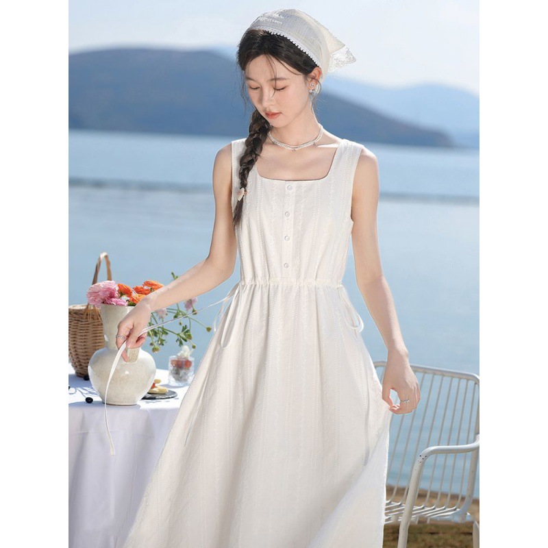 Princess Dress White Womens Summer Tank Style Slip Dress Summer Sleeveless  Dress | eBay