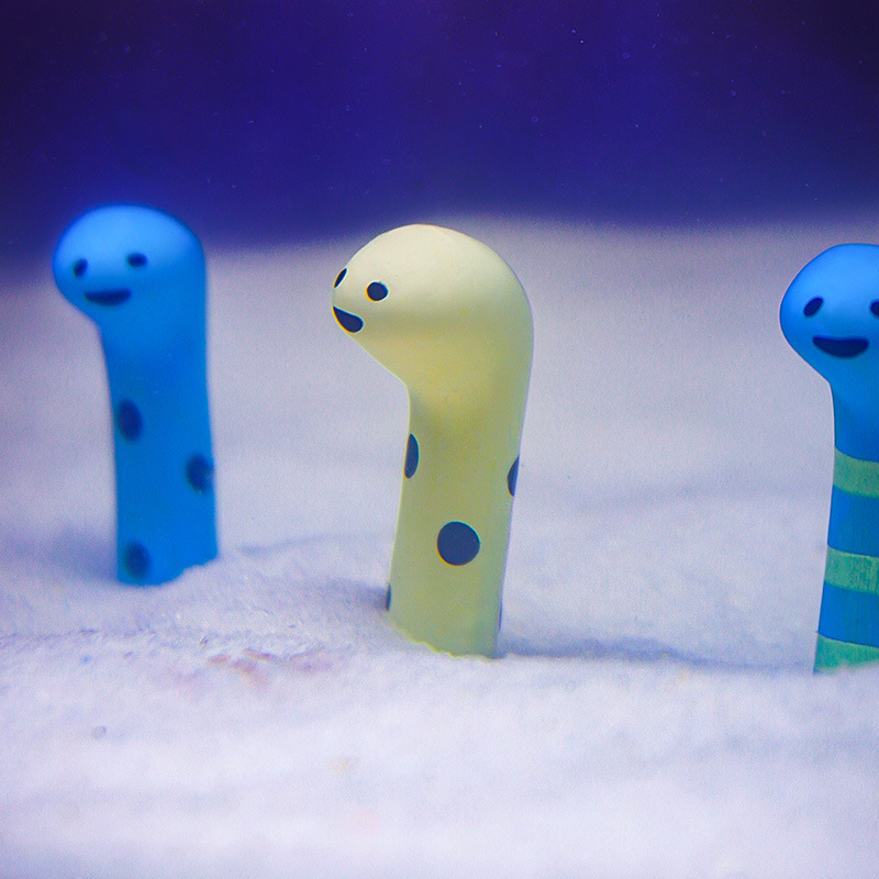 Paisaje paquete decoración pequeña creativa pequeña animación conjunto completo de adornos pecera bajo el agua Anguila