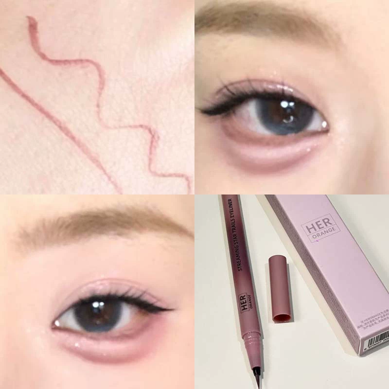 HERORANGE ~Подводка-лайнер Eyeliner Pen с эффектом лифтинга, водостойкая и потостойкая, очень тонкая головка, ощущение маминой кожи, шелковистый подводка для глаз