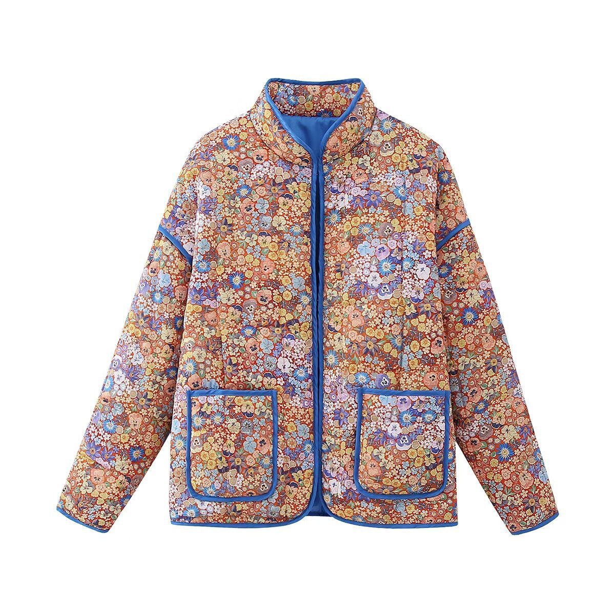 2024 Autumn/Winter New Product Women's Street Fashion Casual Printed Cotton Jacket w028 6246_voghion.com