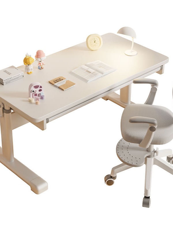 Solid Wood Children's Study Table Hole Board Writing Desk and Chair Set Lifting Multi-Functional Junior High School Student Study Desk