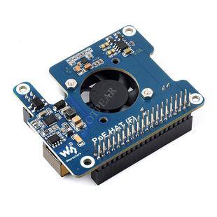 Raspberry Pi 5 PoE expansion board Ethernet power supply module fan metal cooling fin 802.3af/