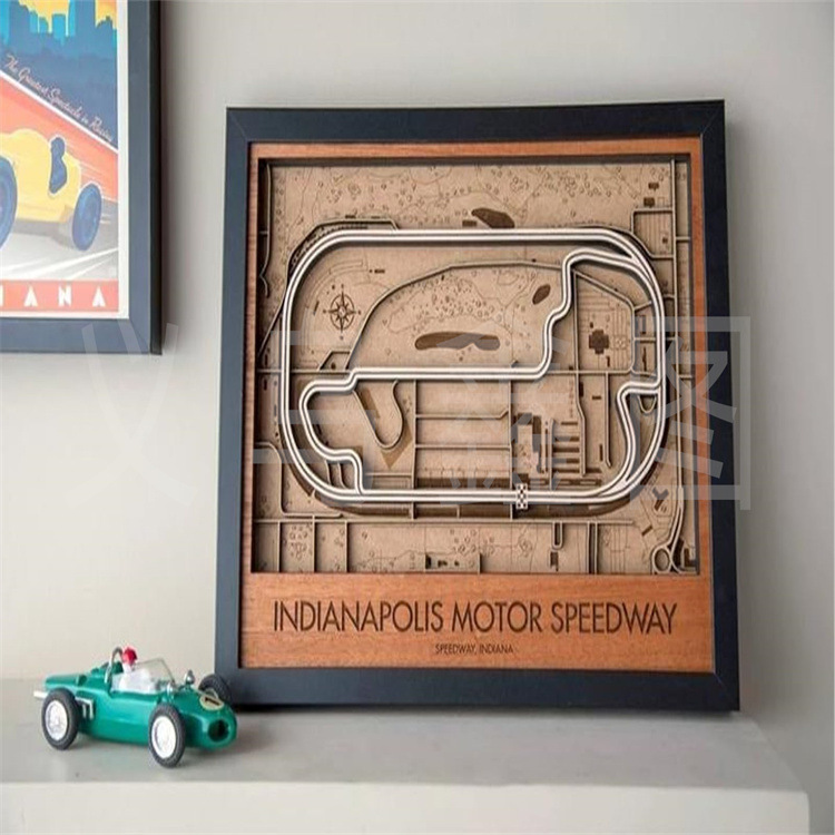 Indianapolis Motor Speedway 3D Wood Track Map Indianapolis Motor Speedway 3D Wood Track Map