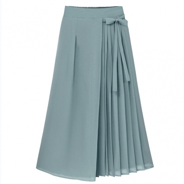 summer shiffon solid color trousers