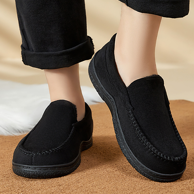 Zapatos de algodón nuevos zapatos cálidos para hombres más botas de nieve gruesas de terciopelo botas cortas de boca baja botas de algodón simples zapatos de suela suave para hombres