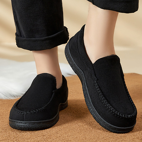 Men's Winter Boot with Fleece Lining and Thick Padding, Large Size, Warm and Stylish Snow Boots, Easy-to-Wear Cotton Boots