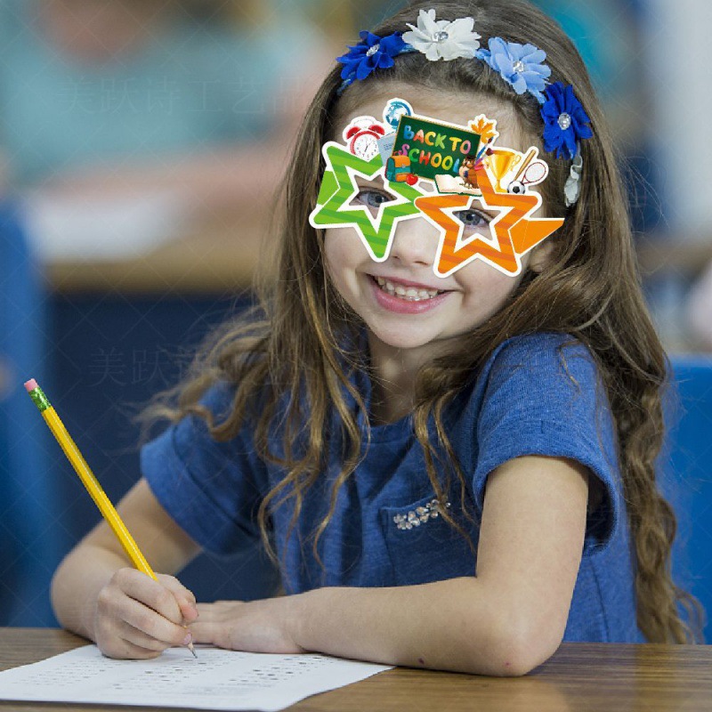 Nuevas gafas de decoración de fiesta de regreso a la escuela transfronterizas