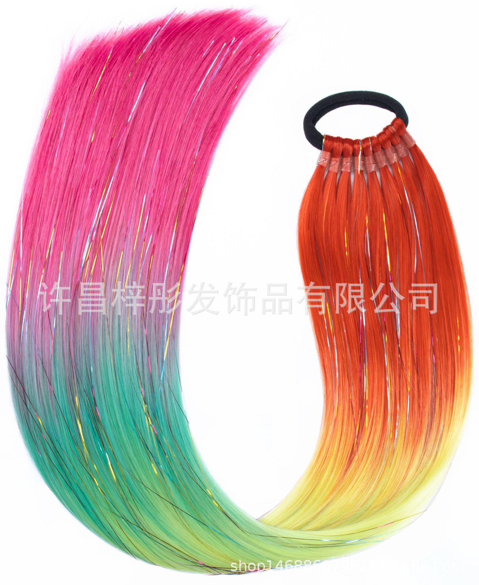 Moda EZ trenza color láser largo caballo cabello peluca color trenza sucia tendencia 9 caballo de oro y plata