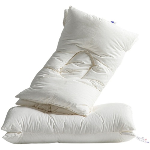 SPA massage pillow, washable antibacterial pillow core, one pair for home single sleep aid, cervical vertebra protection feather velvet pillow