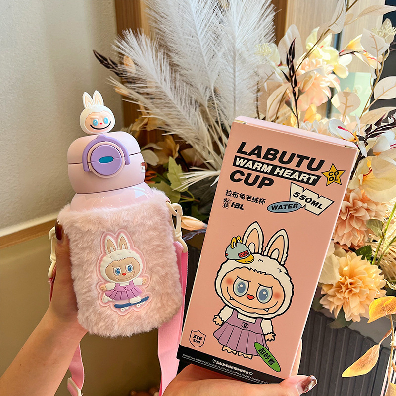 儿童保温杯316食品级女高颜值可爱水杯卡通双饮学生上学便携杯子|undefined