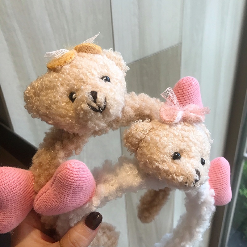 bear heart headband