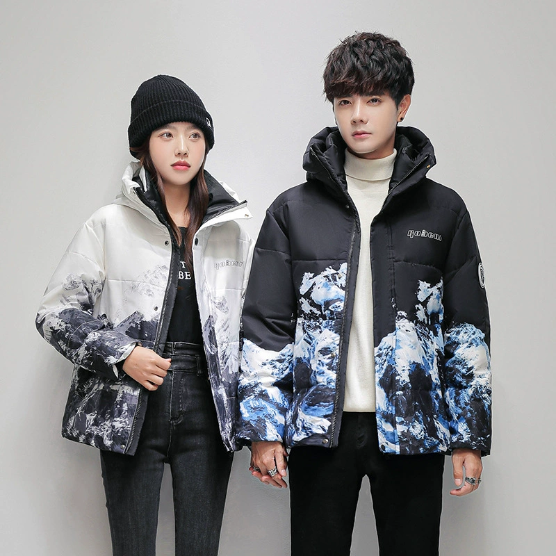 Новогодняя круглосуточная прямая трансляция: хит продаж – градиентная пуховая куртка с капюшоном для мужчин и женщин, парная модель, молодежная, для снежных гор, 126