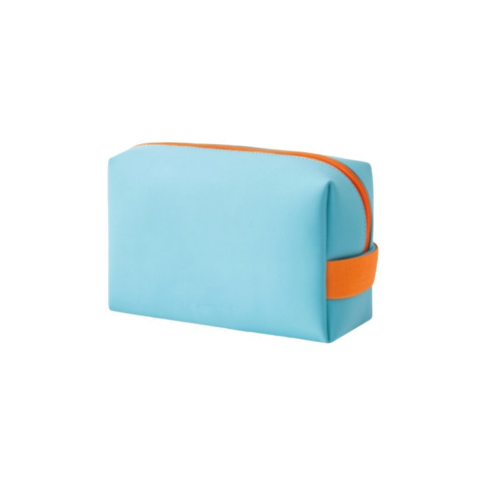 Bolsa de maquillaje coreana de alto valor visual ins-viento color caramelo PU impermeable de gran capacidad color macrón bolsas de lavado portátiles