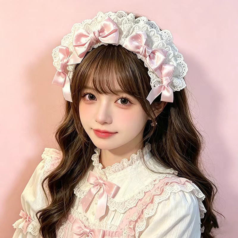 Dos dimensiones Lolita correa de cabello chica gato oreja clip de cabello cómic cosplay Lolita criada correa de cabello