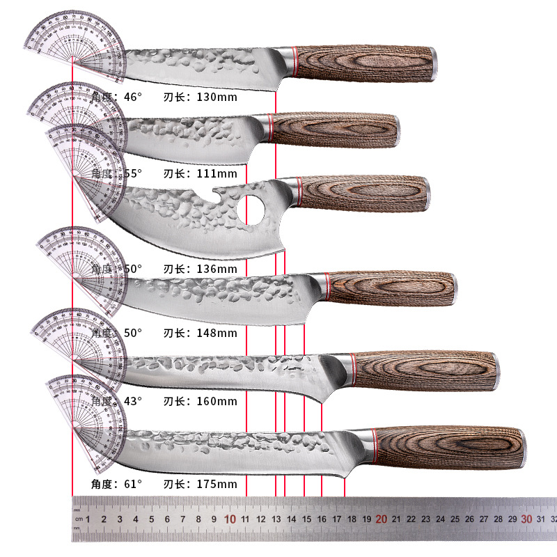 Matanza de carne dividida Corte cuchillo de hueso traje de cuchillo de fruta forja martillo patrón Cabeza de Acero hogar supermercado transfronterizo Amazonas