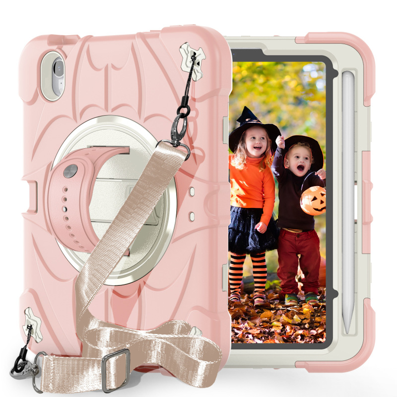 Protective Case 360 °   Stand, Hand Strap, Shoulder Strap Factory Order-Taking Service Suitable for iPad Mini6 with Pen Slot