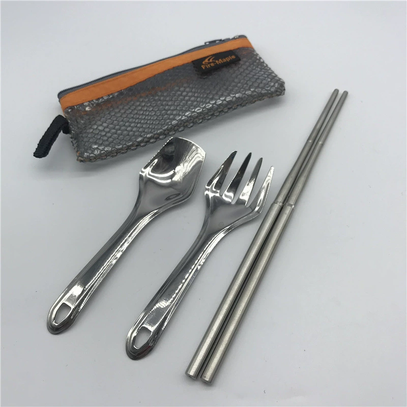 火枫 Telescopic handheld metal fork stainless steel, set, 3 pieces