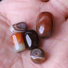 缠丝玛瑙路路通玉石散珠咖啡色桶珠手链项链饰品配件手工玉珠子