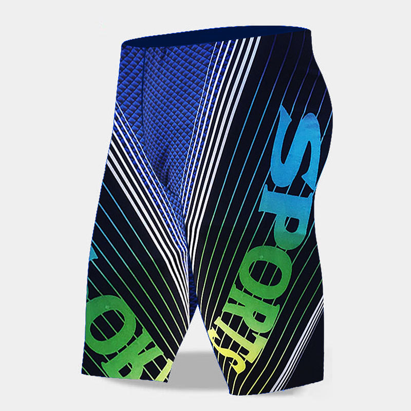 Traje de baño boxeador de moda para hombres de cinco puntos largo profesional de secado rápido de nylon alargado más tamaño traje de baño de aguas termales bañador