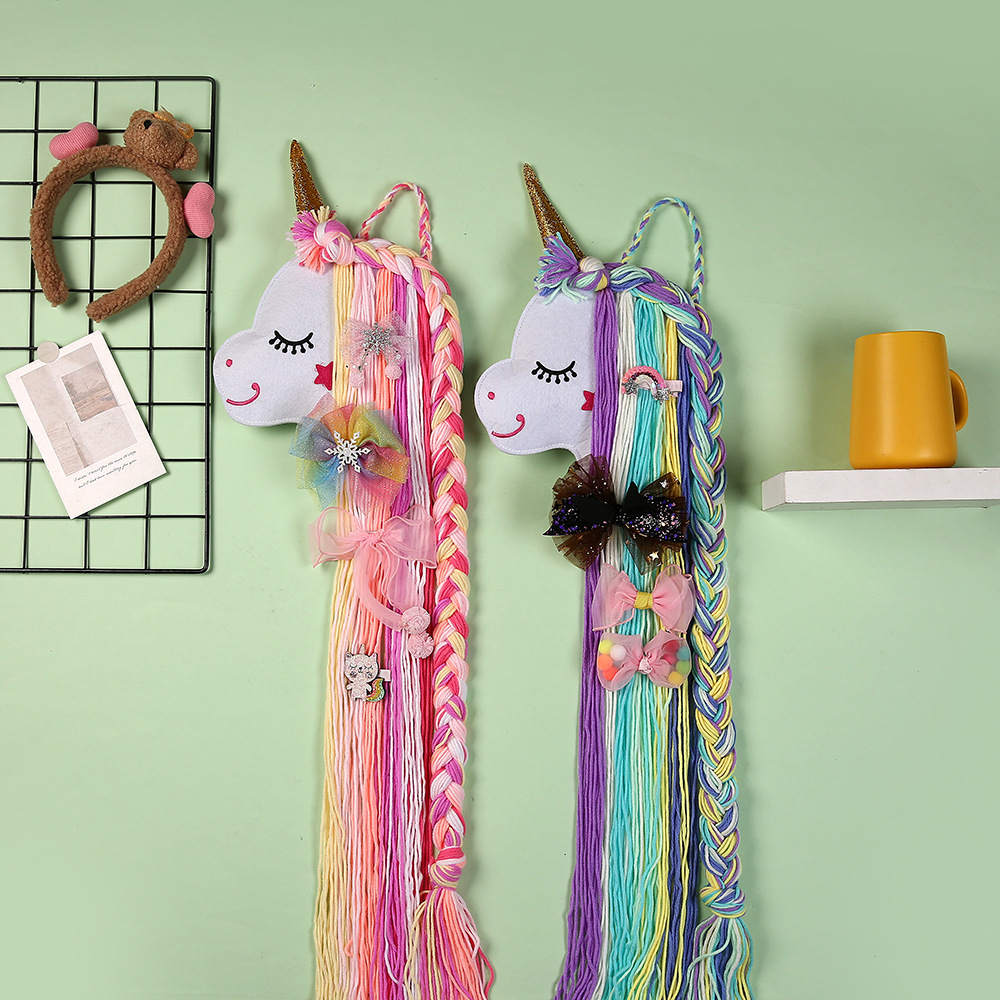 Cartoon Style Unicorn Felt Wool Wall Hanging 1 Piece display picture 7