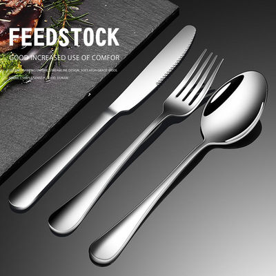 wholesale European style stainless steel Western tableware Steak knife Fork spoon suit thickening Western Knife and fork Two piece set household