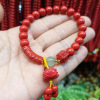 Rosary with round beads, bracelet, birthday charm suitable for men and women for beloved, ethnic accessory, cinnabar, 108 beads, wholesale, ethnic style