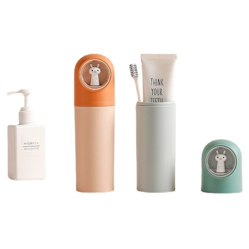 Portable Creative Tooth Box Travel Toothbrush Cup Mouthwash Cup Plastic Cup INS Little Rabbit Cute Toothbrush Cup Its