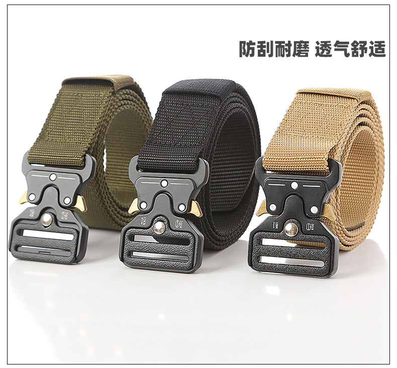 Men's elastic workwear belt, casual and trendy, young people's outdoor sports, canvas fabric woven belt, soft detail image 10