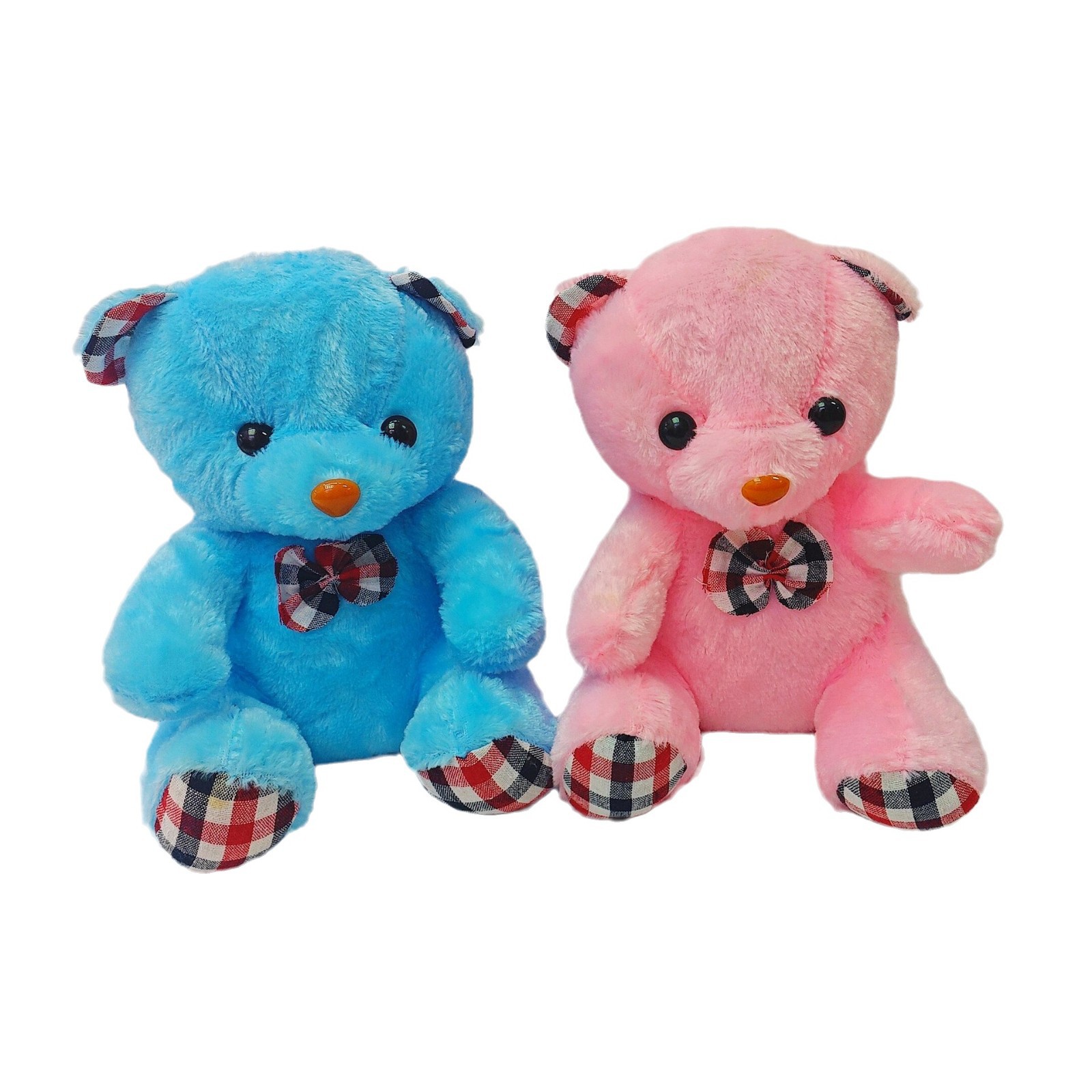 Almohada de Peluche de Oso a Cuadros de Peluche y Algodón PP para Niños